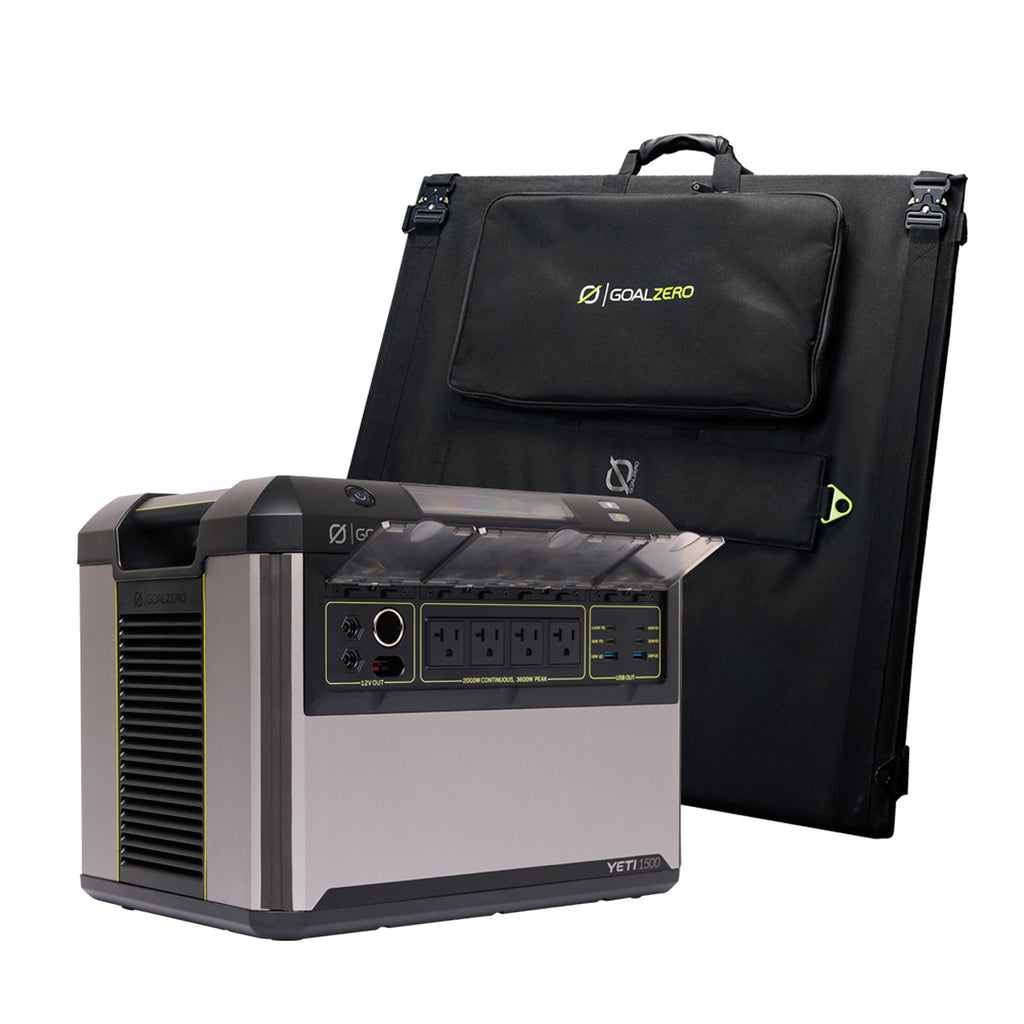 ゴールゼロ GOAL ZERO ダムグッドガレージ MAB NO ATAMA黒 Goal Zero NEW YETI 1500 + Nomad 400 Solar Generator