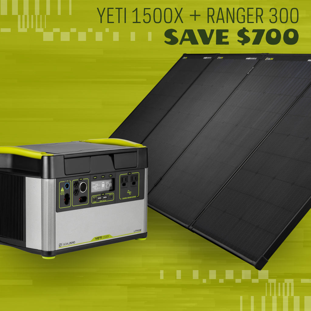 Yeti 1500X Power Station + Ranger 300 BC Solar Panel (Solar