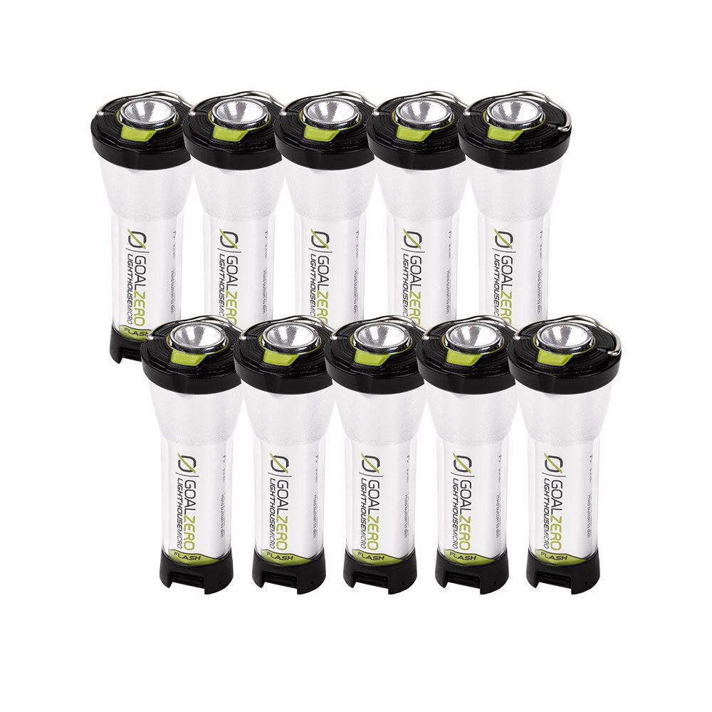 10- Pack Lighthouse Micro Flash USB Rechargeable Lantern