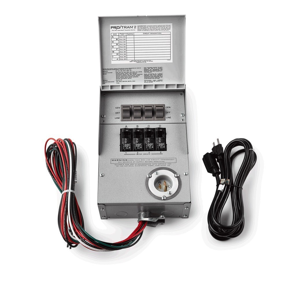 40A Manual Transfer Switch Line-Off-Gen for (2)120V or (1)240V Device, UL  Listed