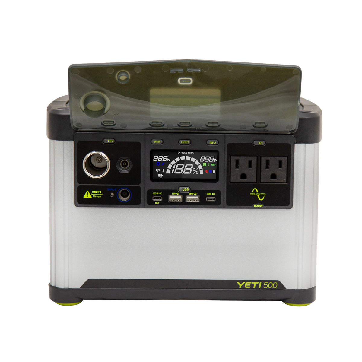Goal Zero Yeti 500 — 499 Wh power station, LiFePO4.