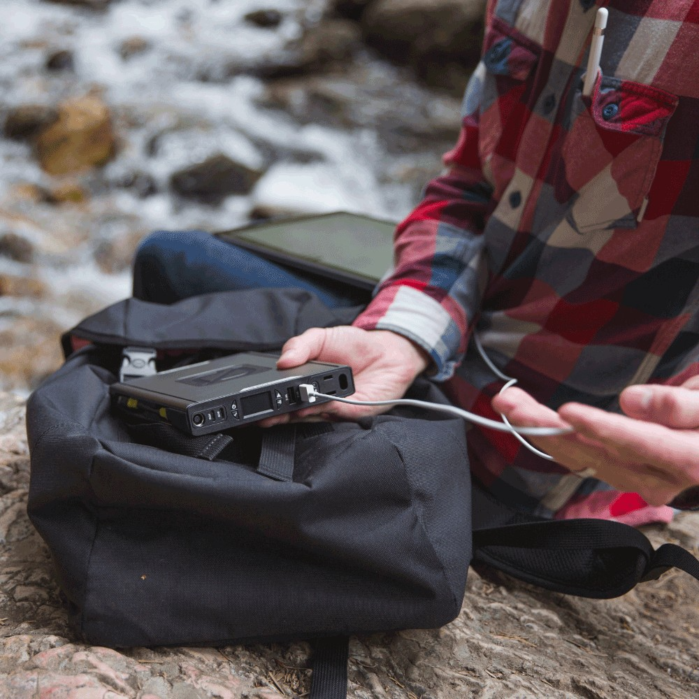 Sherpa 100AC Power Bank + Nomad 20 Complete Solar Kit | Goal Zero