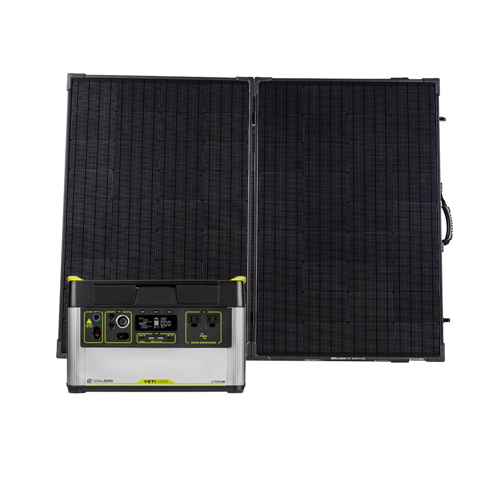 Yeti 1000X + Boulder 200 BC Solar Generator – Goal Zero